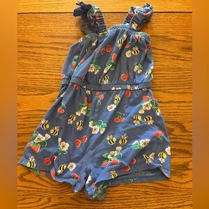 Old Navy Sleeveless Blue Floral Romper for Toddlers